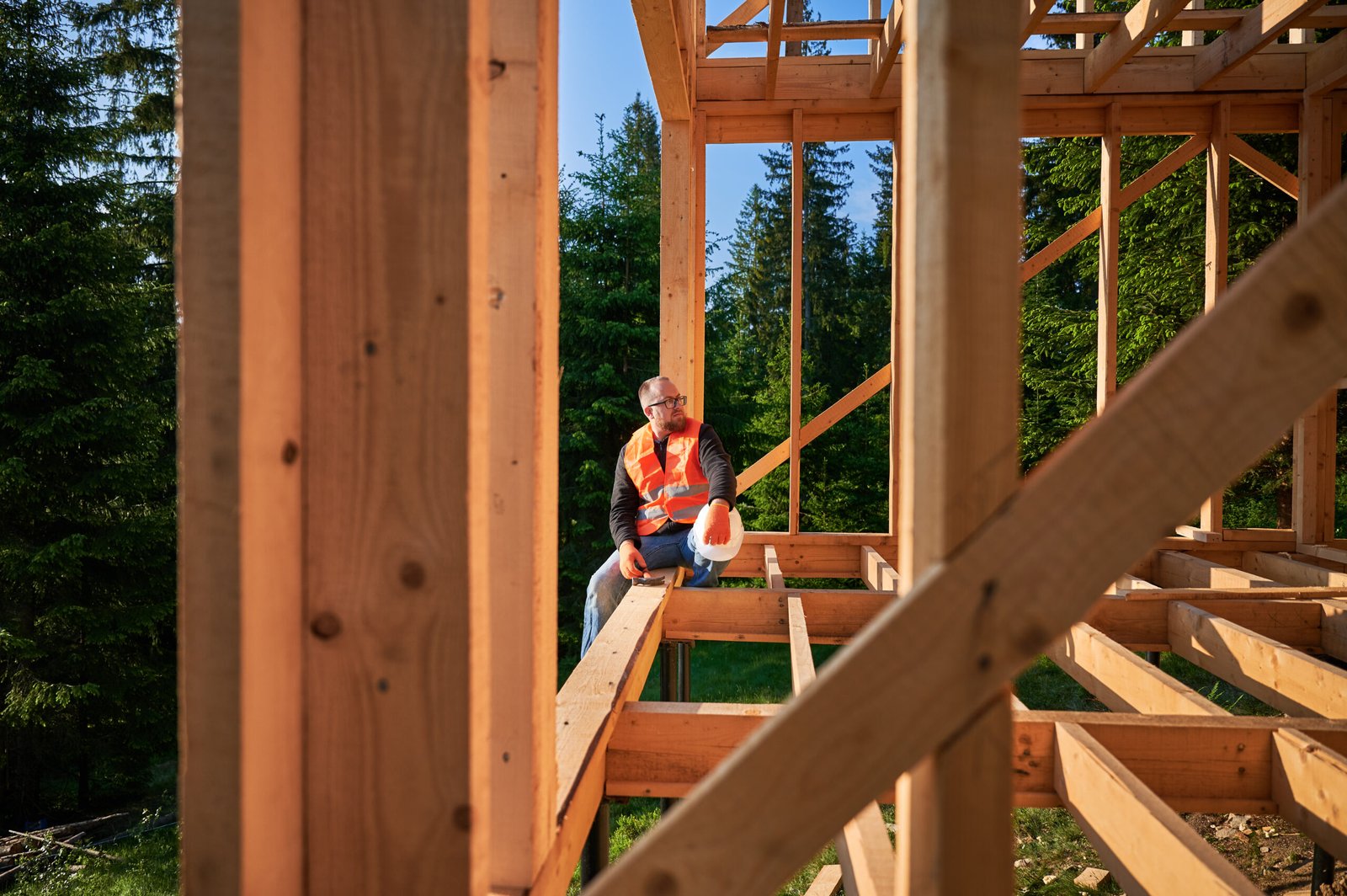 Carpenter constructing